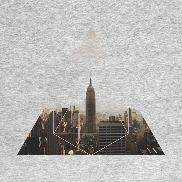 Empire State Building Geometric Photography by deificusArt